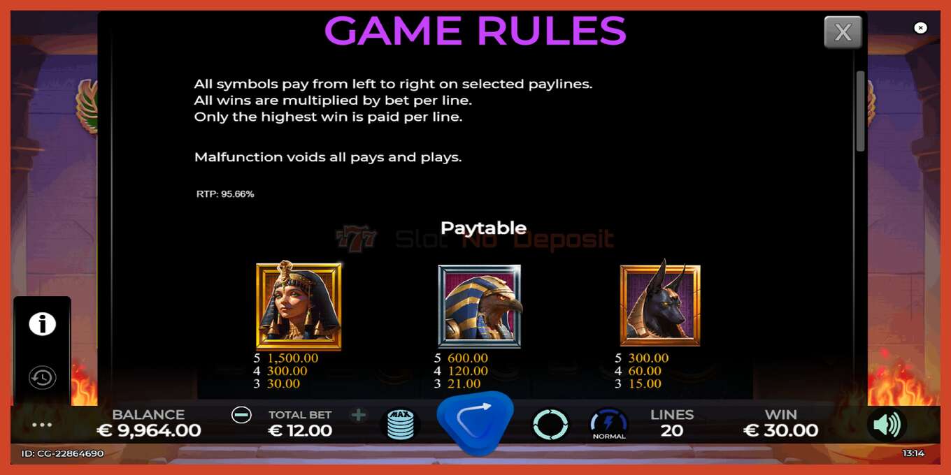 Slot screenshot: Trial of the Gods no deposit, number - 5