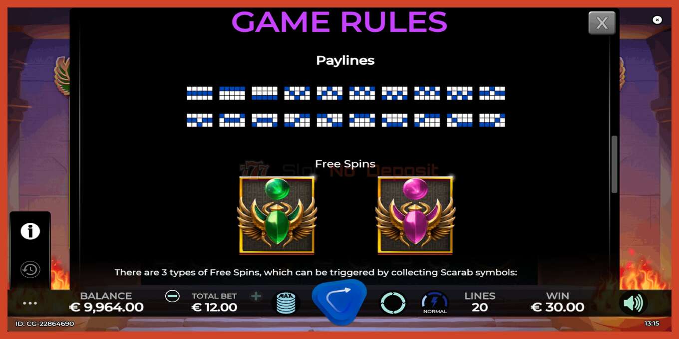 Slot screenshot: Trial of the Gods no deposit, number - 7