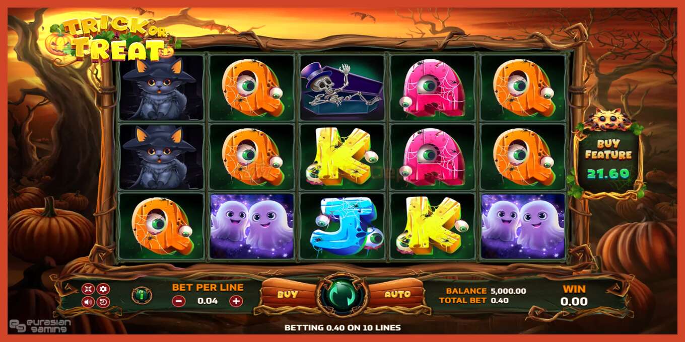 Slot screenshot: Trick or Treat no deposit, number - 2