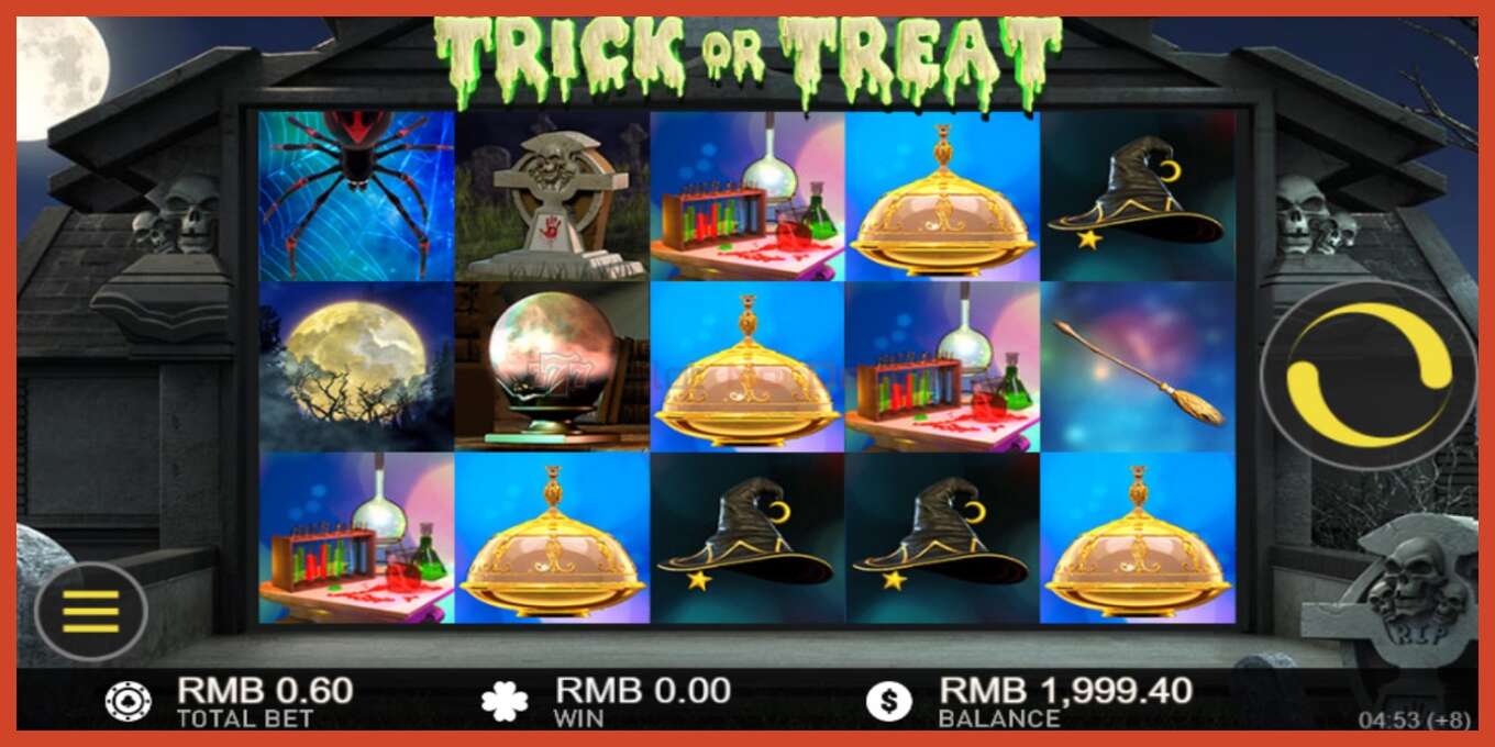 Slot screenshot: Trick or Treats no deposit, number - 1