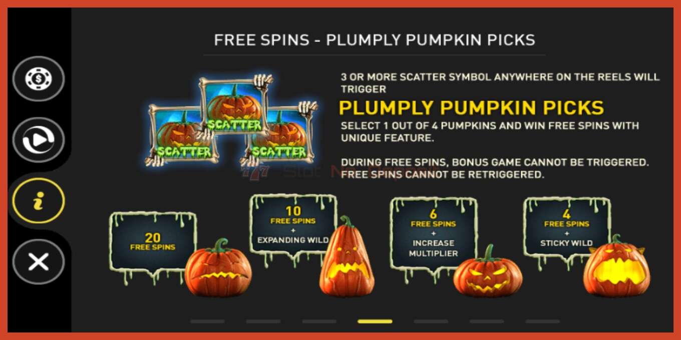 Slot screenshot: Trick or Treats no deposit, number - 4