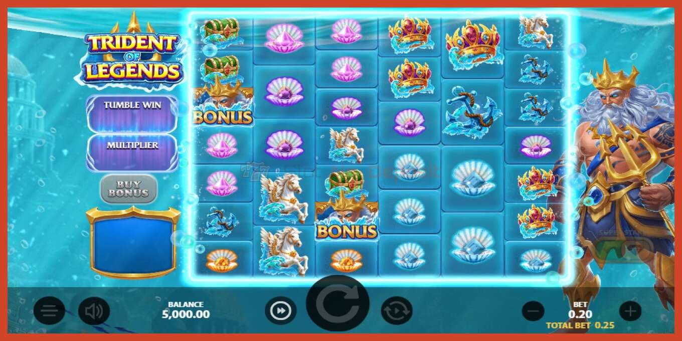 Slot screenshot: Trident of Legends no deposit, number - 1