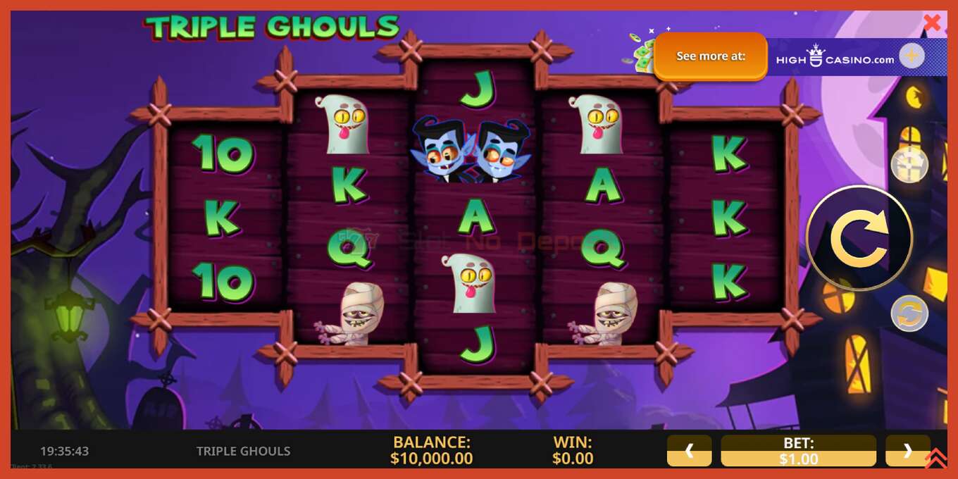 Slot තිර රුවක්: Triple Ghouls තැන්පතු නැත, අංකය - 1