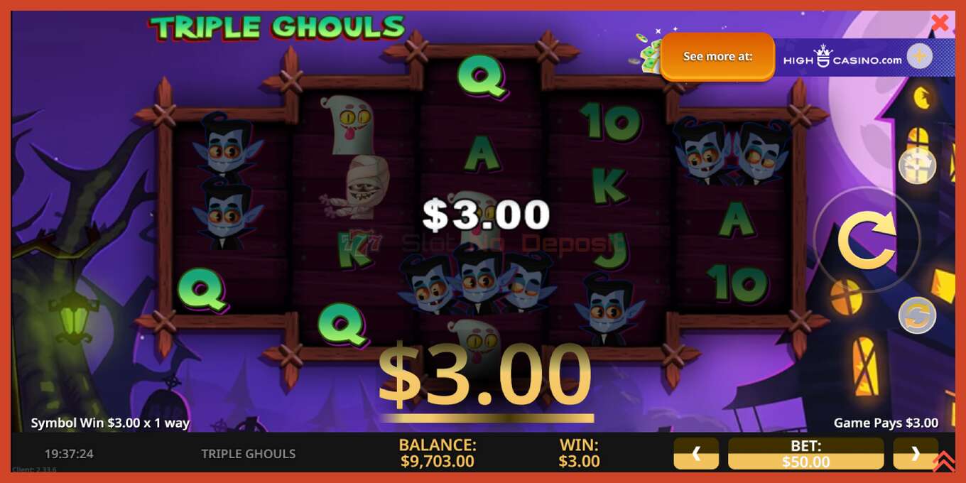 Slot තිර රුවක්: Triple Ghouls තැන්පතු නැත, අංකය - 2