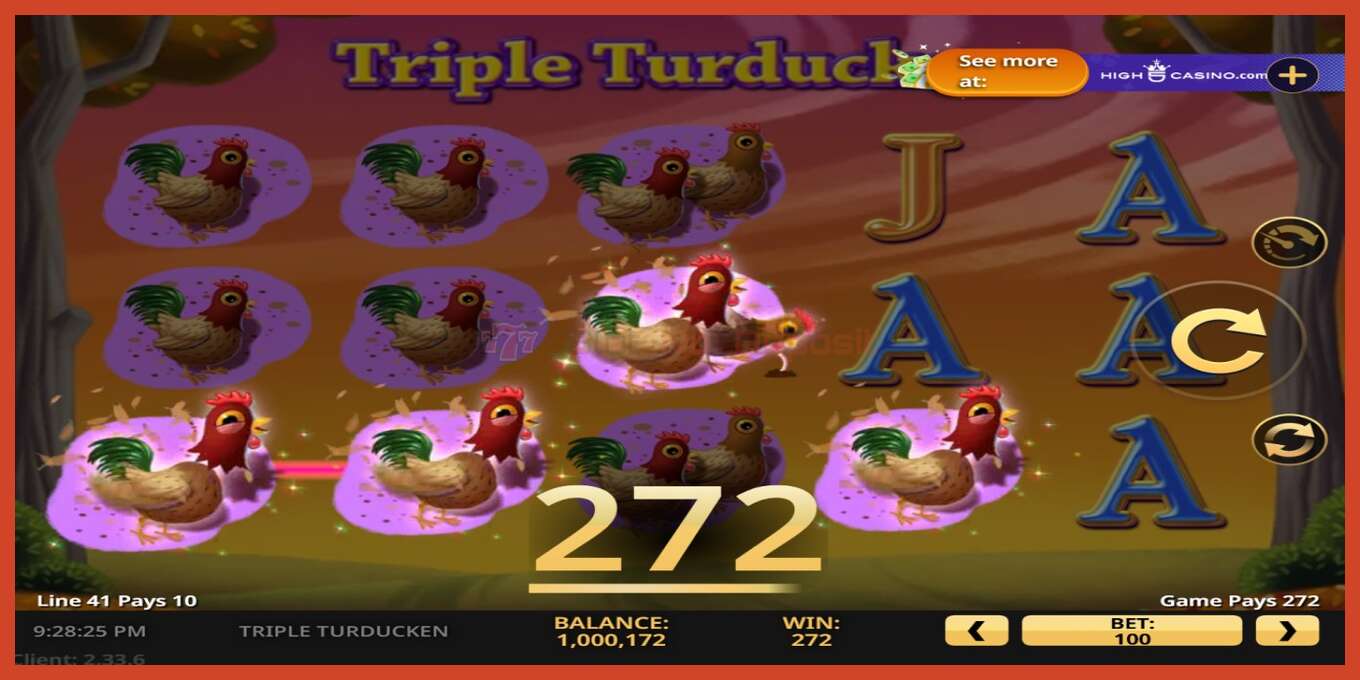 Slot screenshot: Triple Turducken bez depozita, broj - 2