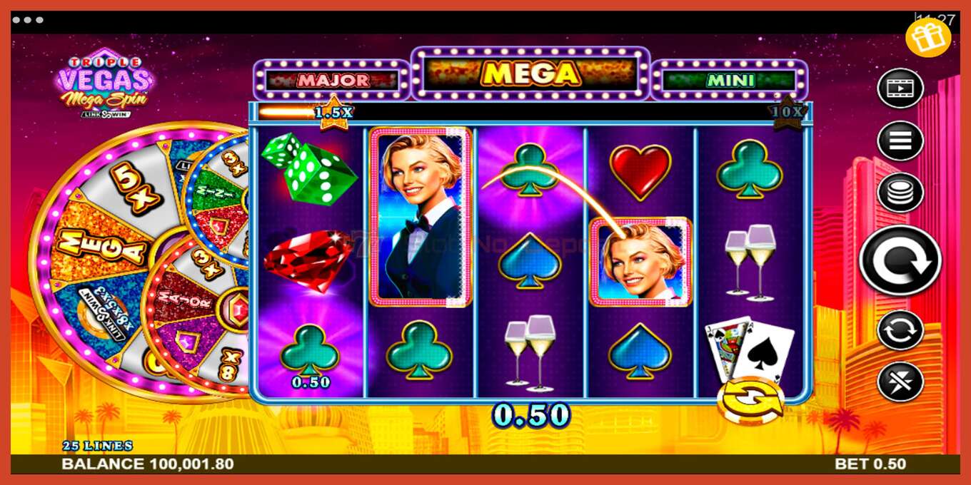 Slot screenshot: Triple Vegas Mega Spin no deposit, number - 4