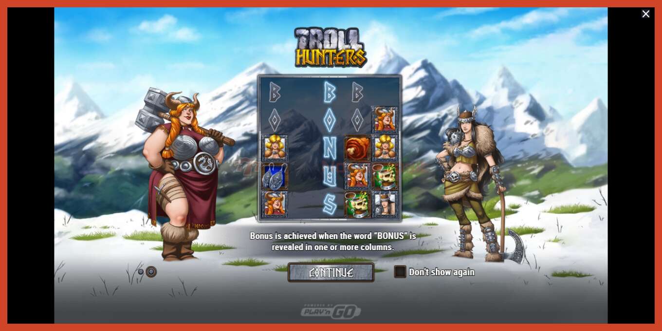 Slot screenshot: Troll Hunters no deposit, number - 1