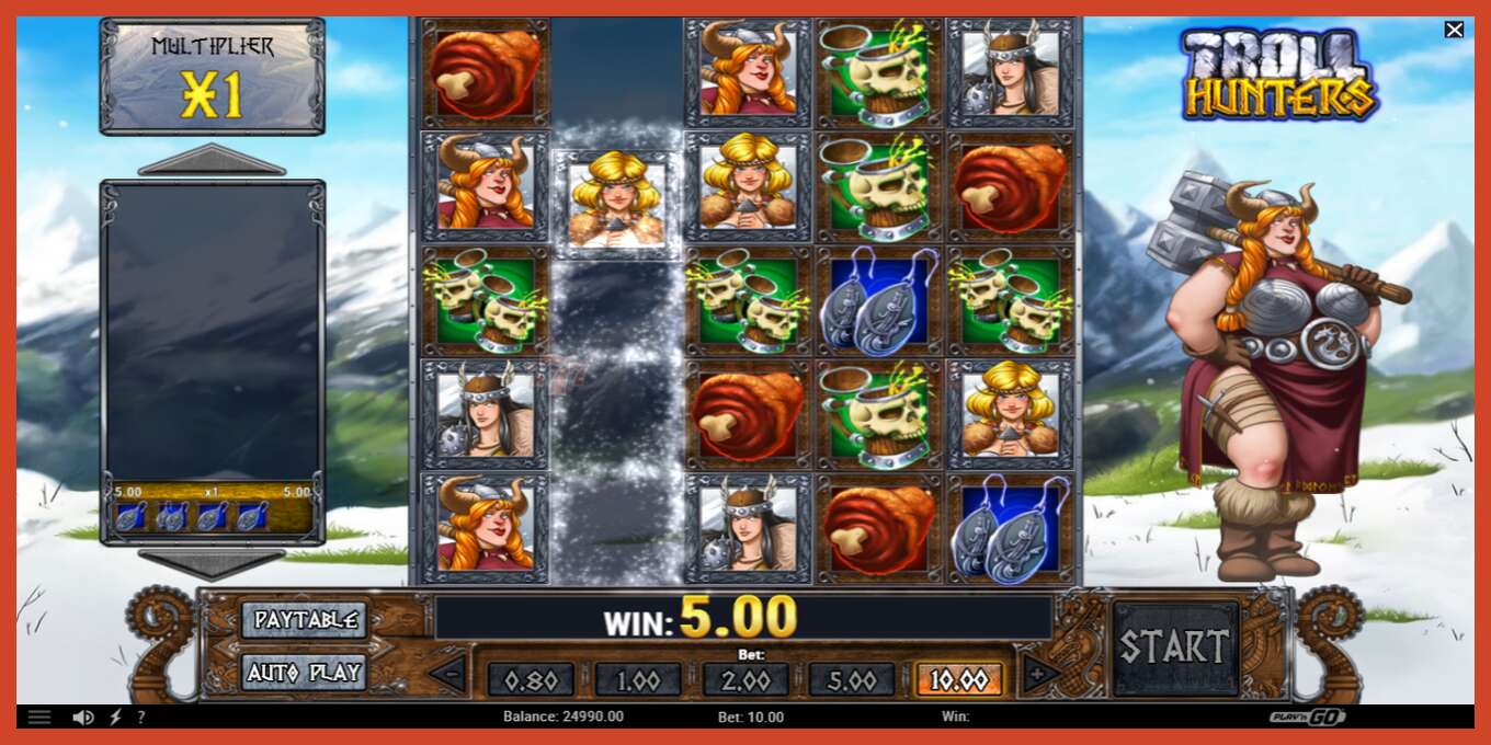 Slot screenshot: Troll Hunters no deposit, number - 3