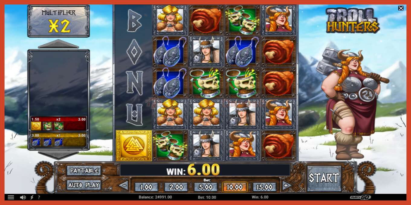 Slot screenshot: Troll Hunters no deposit, number - 4