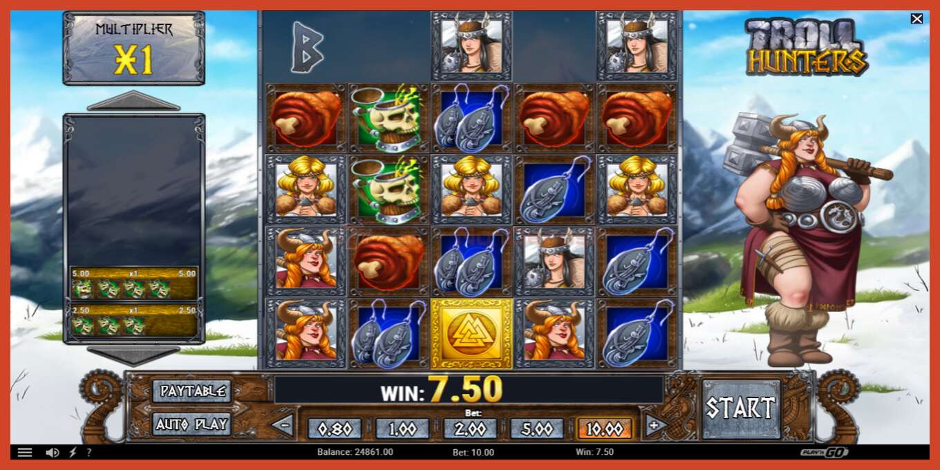 Slot screenshot: Troll Hunters no deposit, number - 5