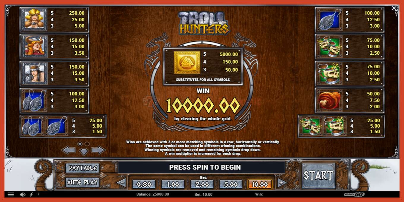 Slot screenshot: Troll Hunters no deposit, number - 6