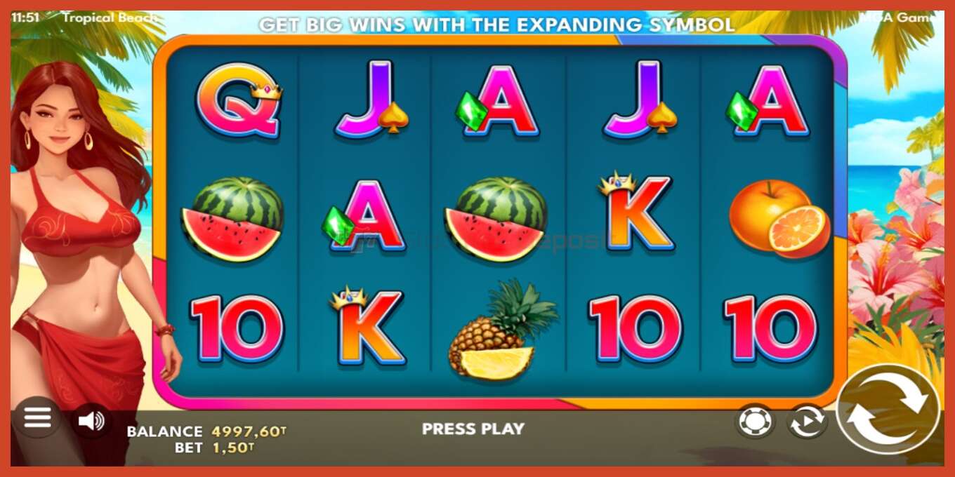 Slot skrinshoti: Tropical Beach depozit yoq, raqam - 2