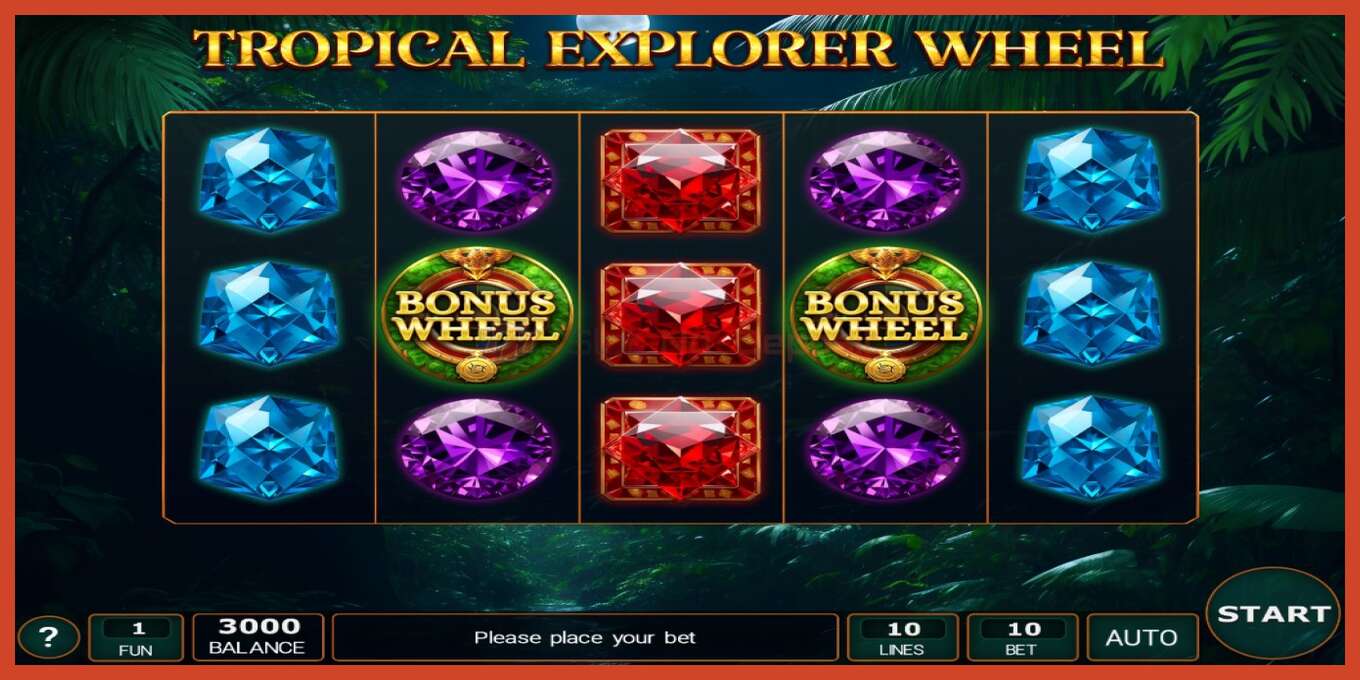 स्लॉट स्क्रीनशॉट: Tropical Explorer Wheel ठेव नाही, संख्या - 1