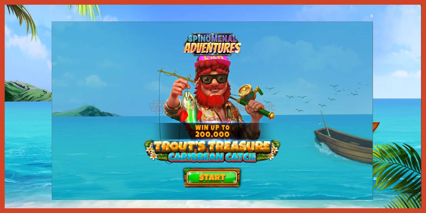 فتحة لقطة الشاشة: Trouts Treasure Caribbean Catch لا إيداع, رقم - 1