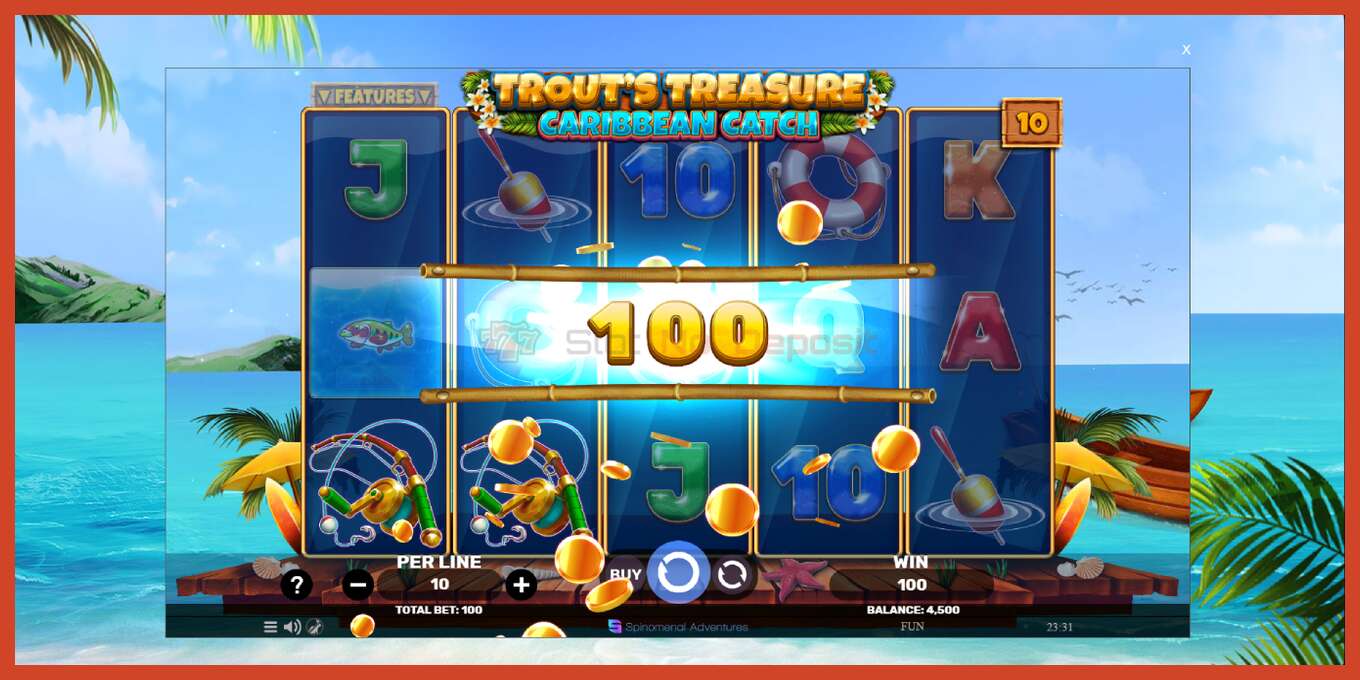 فتحة لقطة الشاشة: Trouts Treasure Caribbean Catch لا إيداع, رقم - 3