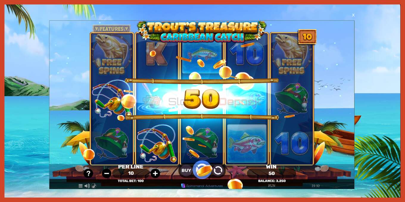 فتحة لقطة الشاشة: Trouts Treasure Caribbean Catch لا إيداع, رقم - 4