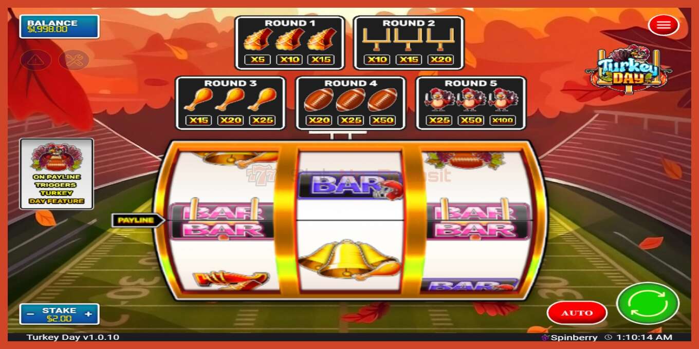 Slot skrinshoti: Turkey Day depozit yoq, raqam - 2