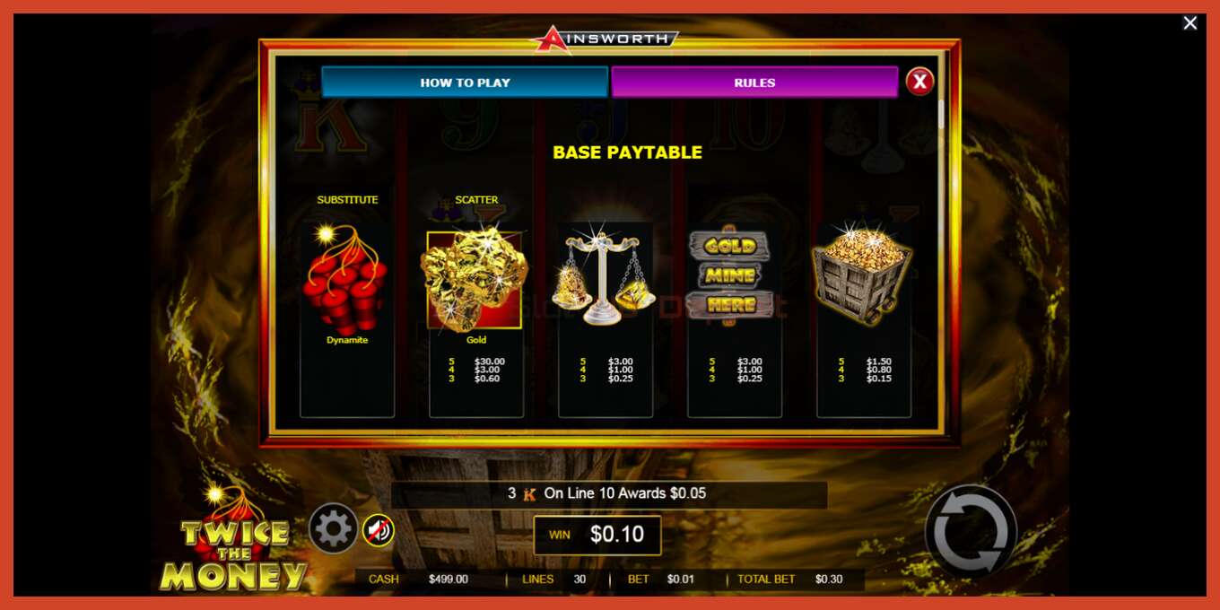 Slot screenshot: Twice the Money no deposit, number - 5