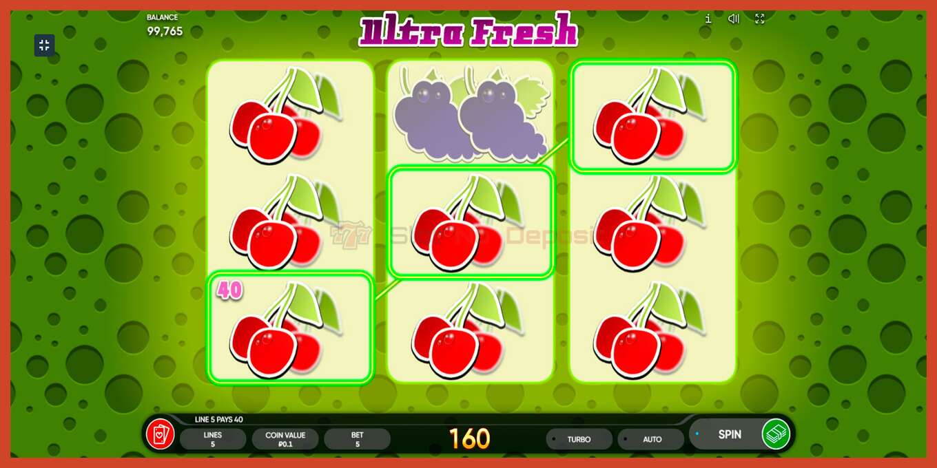 Slot screenshot: Ultra Fresh no deposit, number - 3