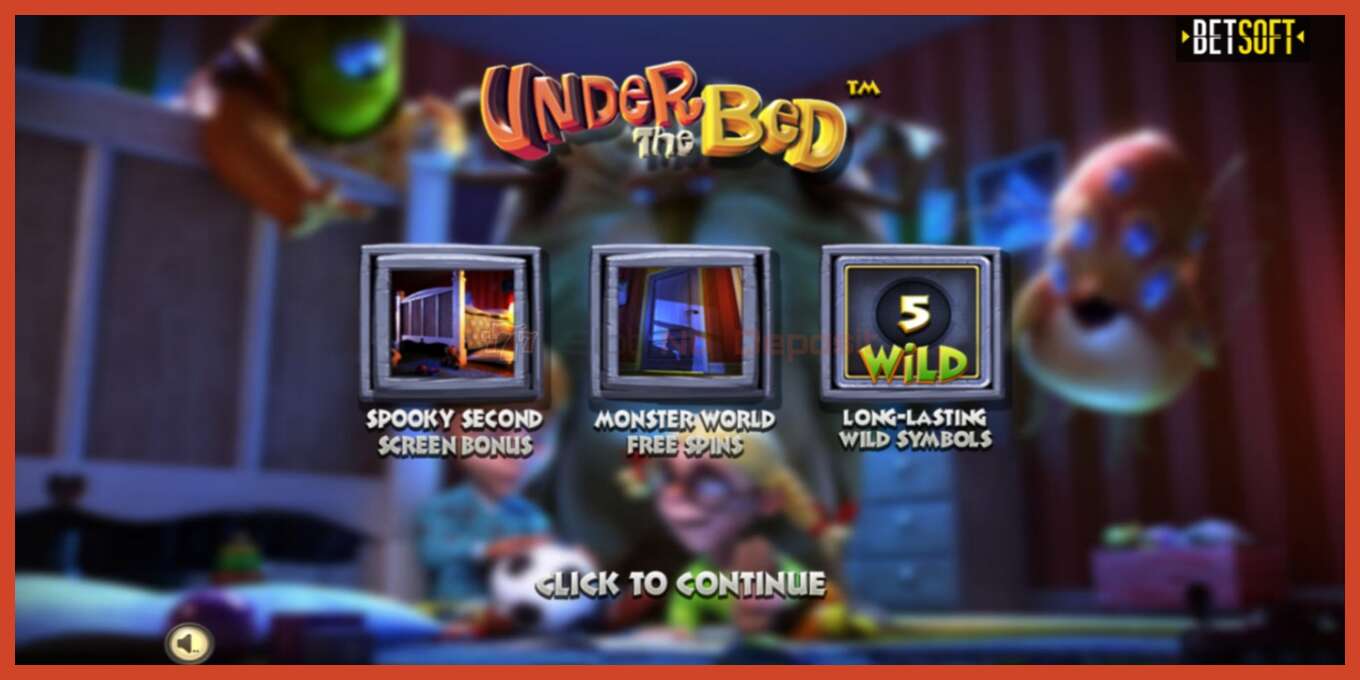 Slot screenshot: Under the Bed no deposit, number - 1