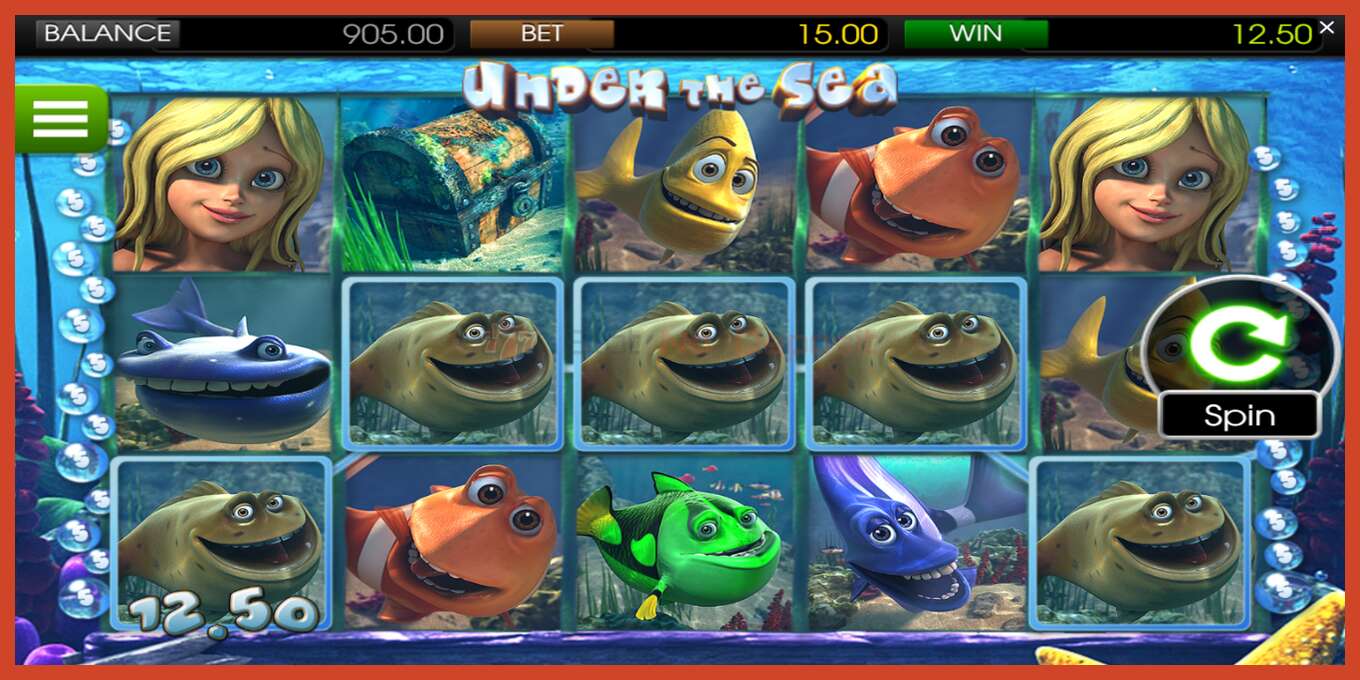 Slot screenshot: Under the Sea no deposit, number - 4