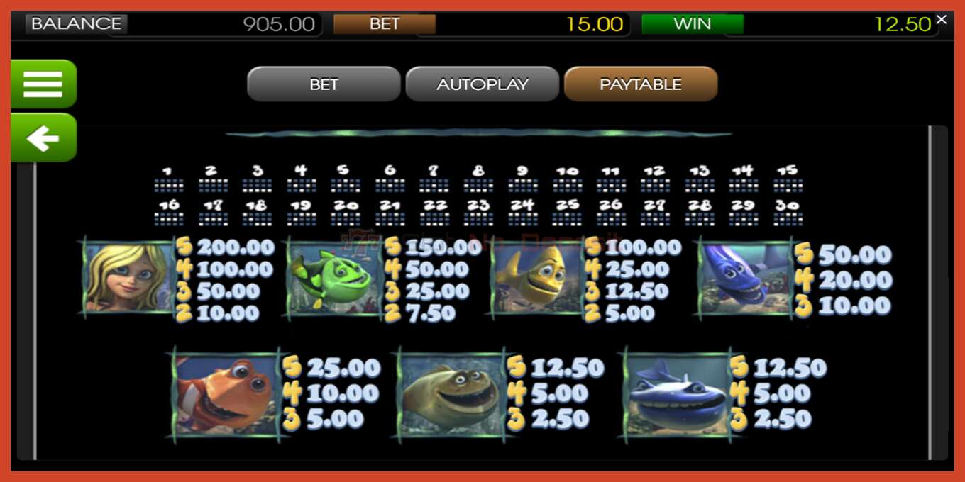 Slot screenshot: Under the Sea no deposit, number - 5