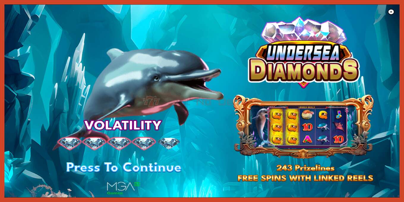 Slot screenshot: Undersea Diamonds no deposit, number - 1