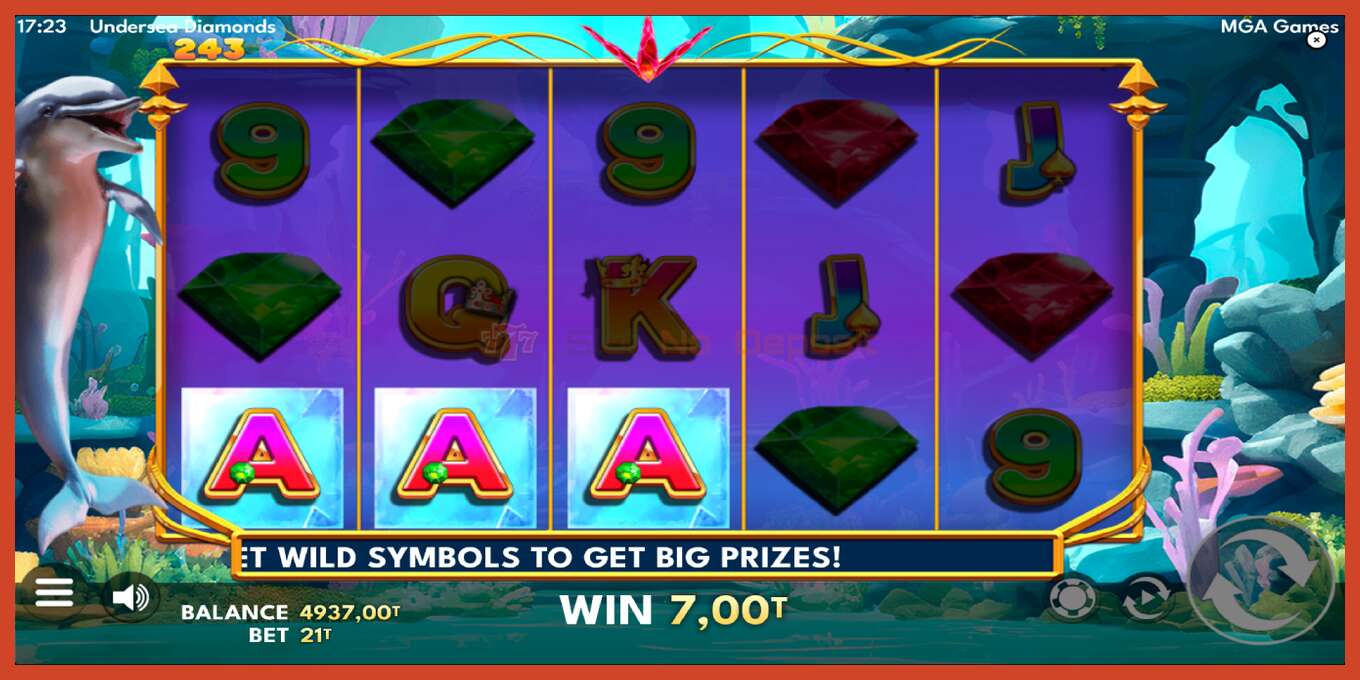 Slot screenshot: Undersea Diamonds no deposit, number - 3