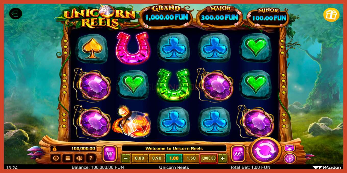 Slot screenshot: Unicorn Reels nincs letét, szám - 1