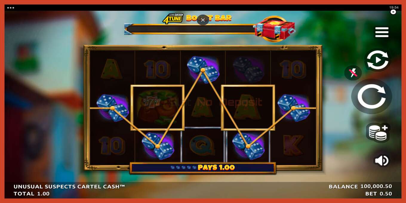 Slot screenshot: Unusual Suspects Cartel Cash no deposit, number - 3