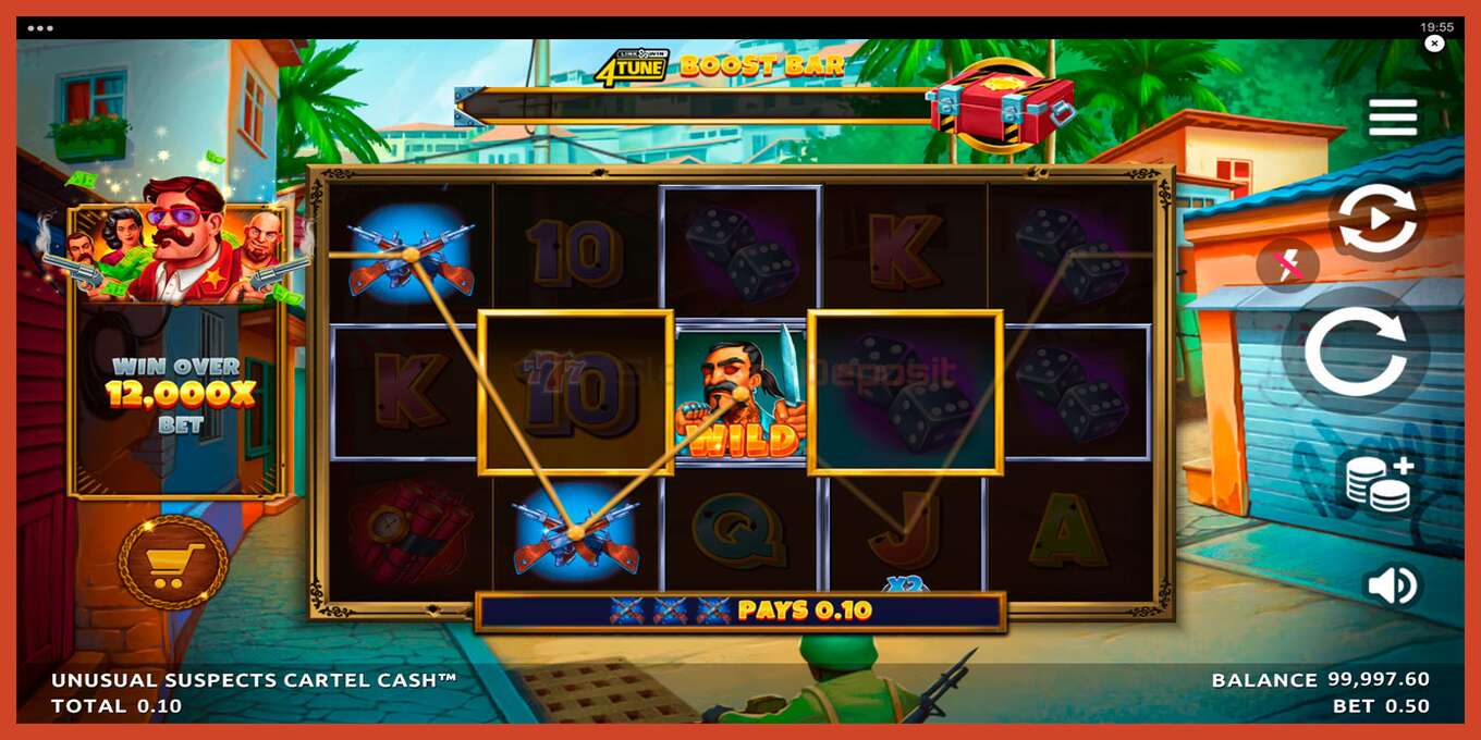 Slot screenshot: Unusual Suspects Cartel Cash no deposit, number - 4