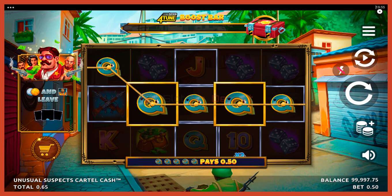 Slot screenshot: Unusual Suspects Cartel Cash no deposit, number - 5