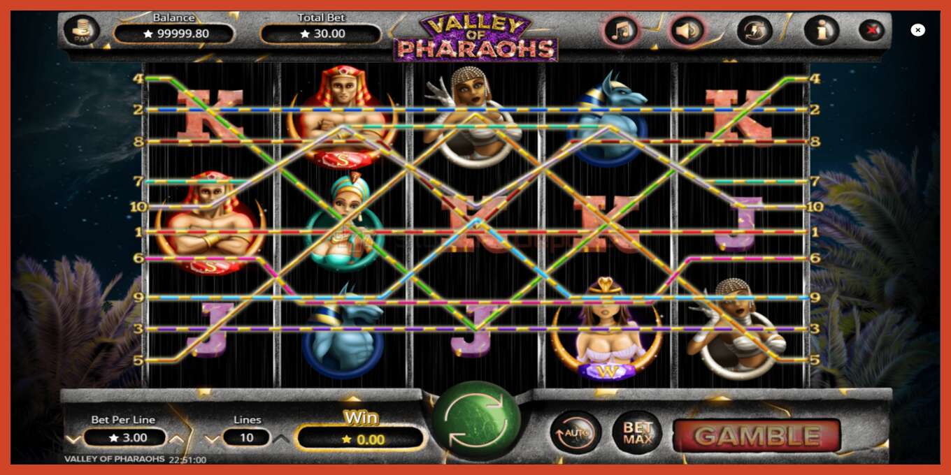 Slot screenshot: Valley of Pharaohs no deposit, number - 3