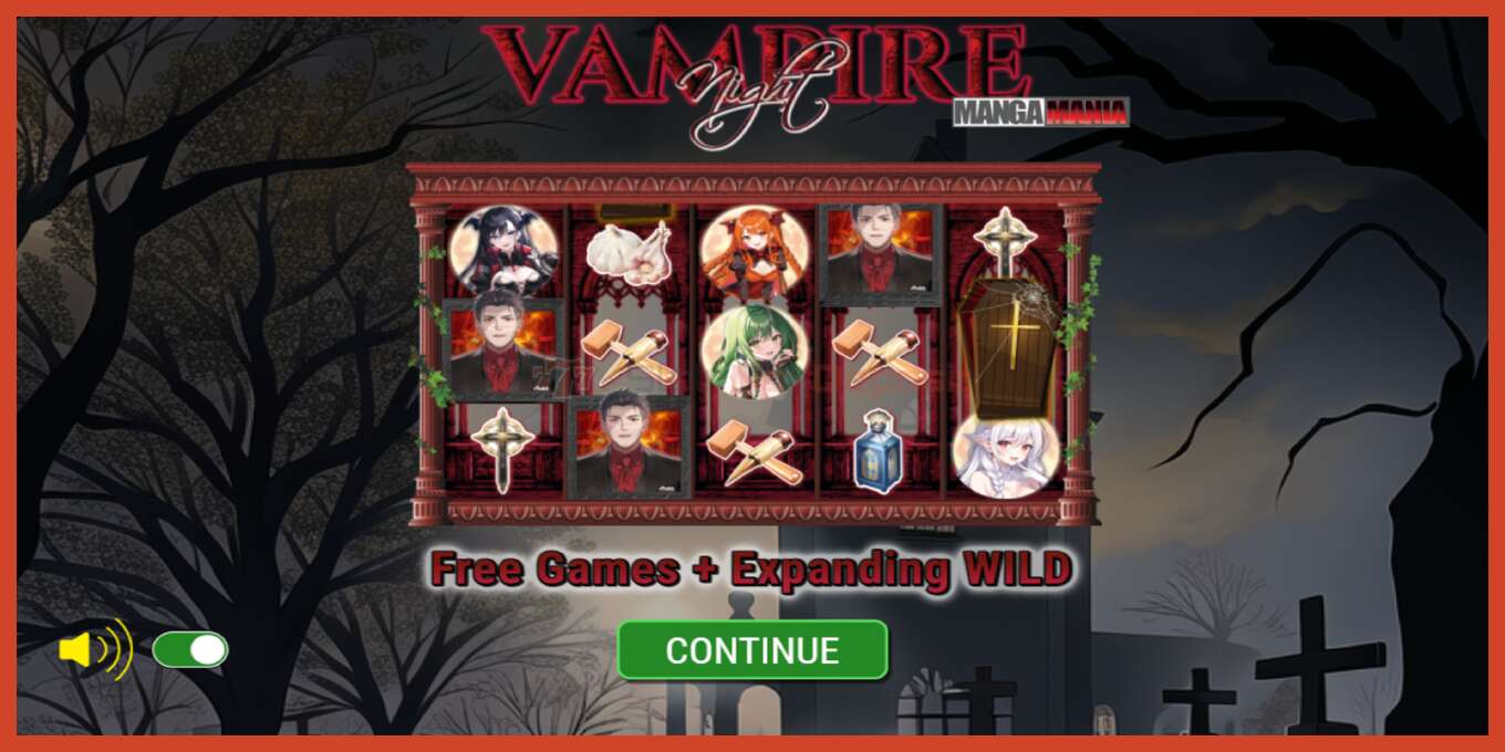 Slot screenshot: Vampire Night no deposit, number - 1