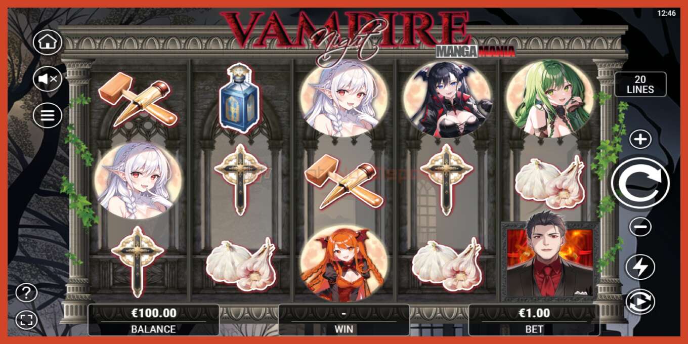 Slot screenshot: Vampire Night no deposit, number - 2