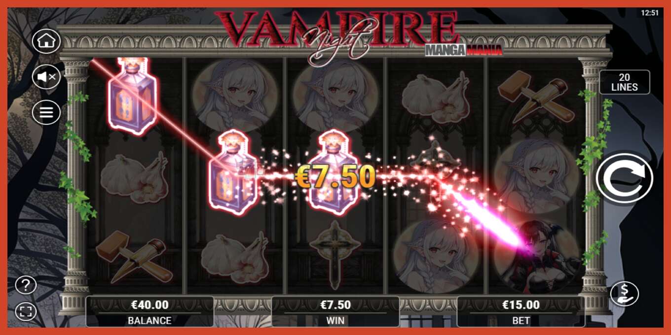 Slot screenshot: Vampire Night no deposit, number - 4