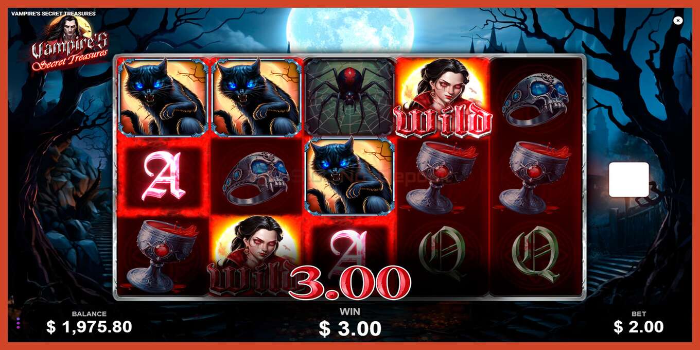 Slot screenshot: Vampires Secret Treasures no deposit, number - 3