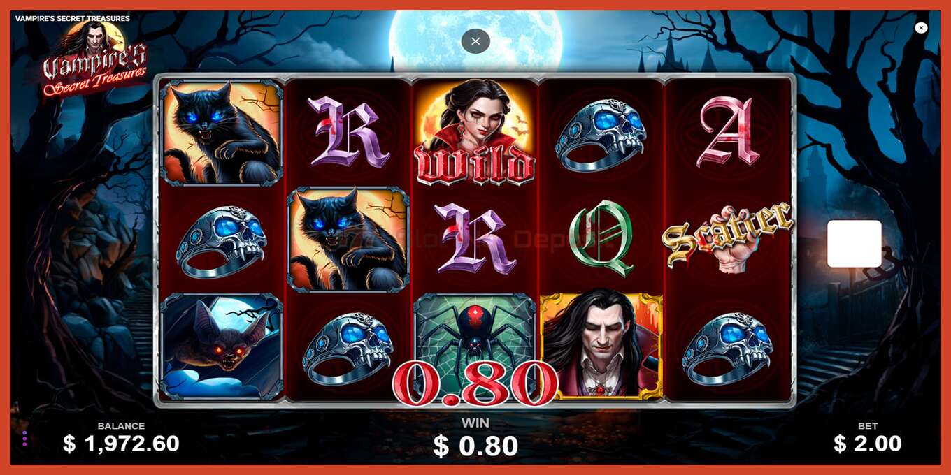 Slot screenshot: Vampires Secret Treasures no deposit, number - 4