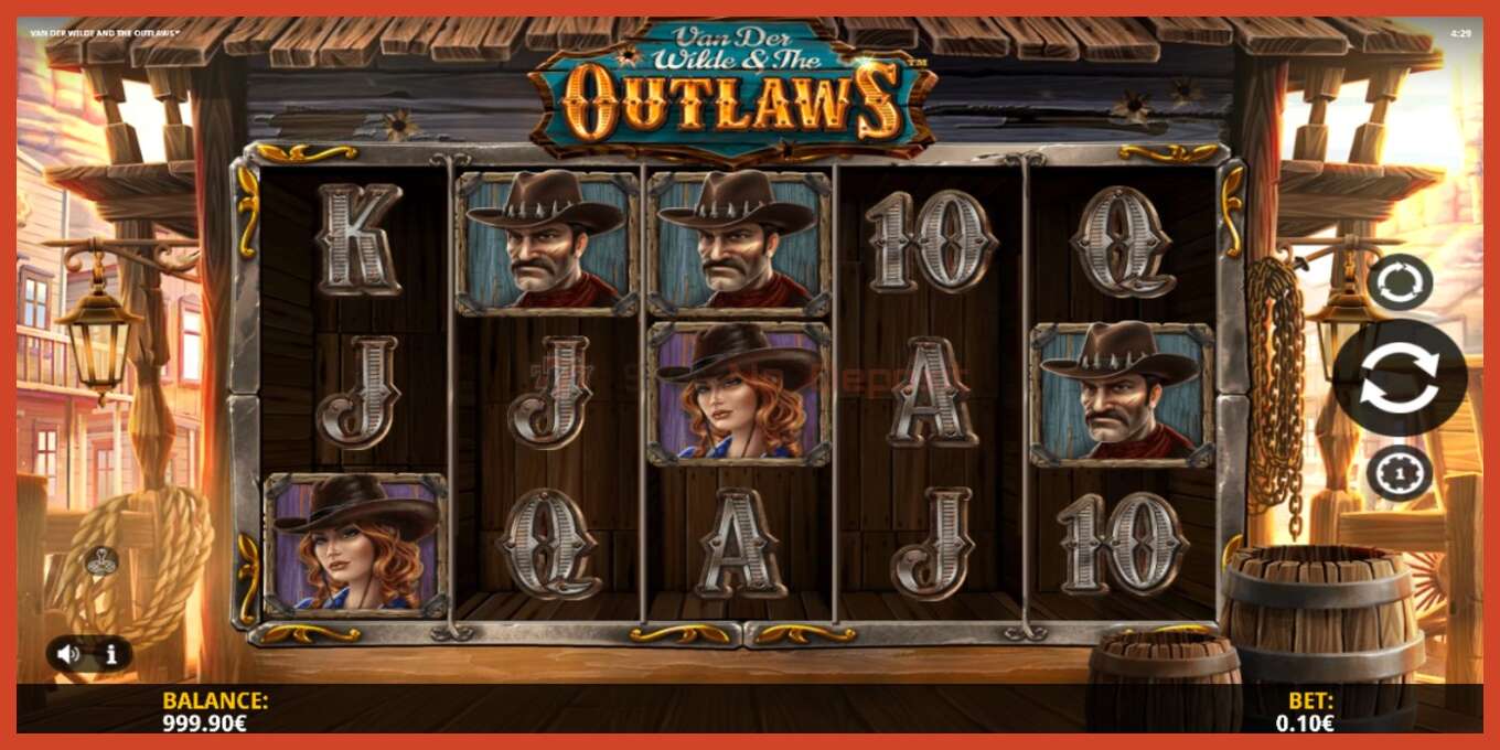 Slot screenshot: Van der Wilde and The Outlaws no deposit, number - 2