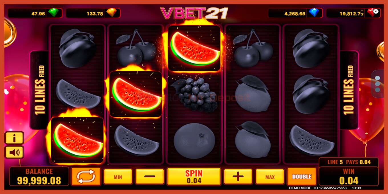 Slot pantaila-argazkia: Vbet 21 gordailurik ez, zenbakia - 2