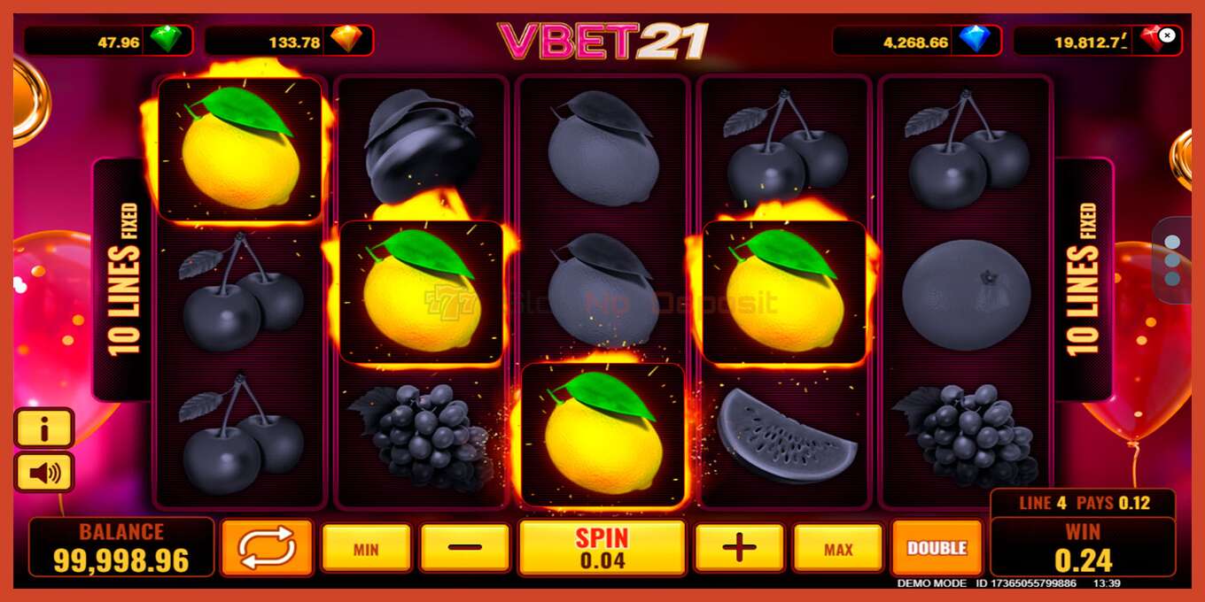 Slot pantaila-argazkia: Vbet 21 gordailurik ez, zenbakia - 3