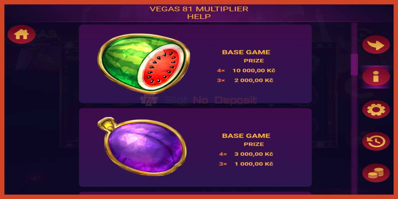 Slot skrinshoti: Vegas 81 Multiplier depozit yoq, raqam - 3