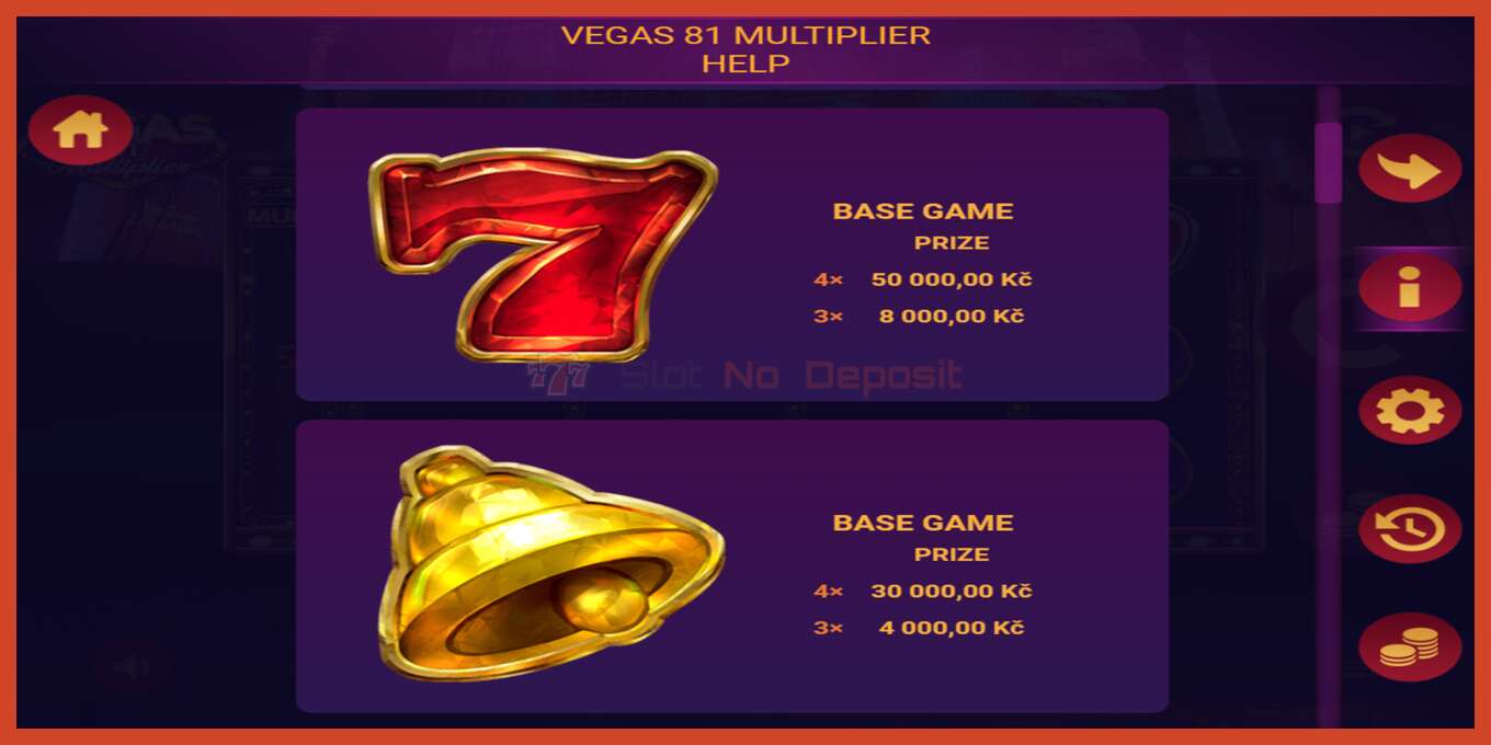 Slot skrinshoti: Vegas 81 Multiplier depozit yoq, raqam - 4