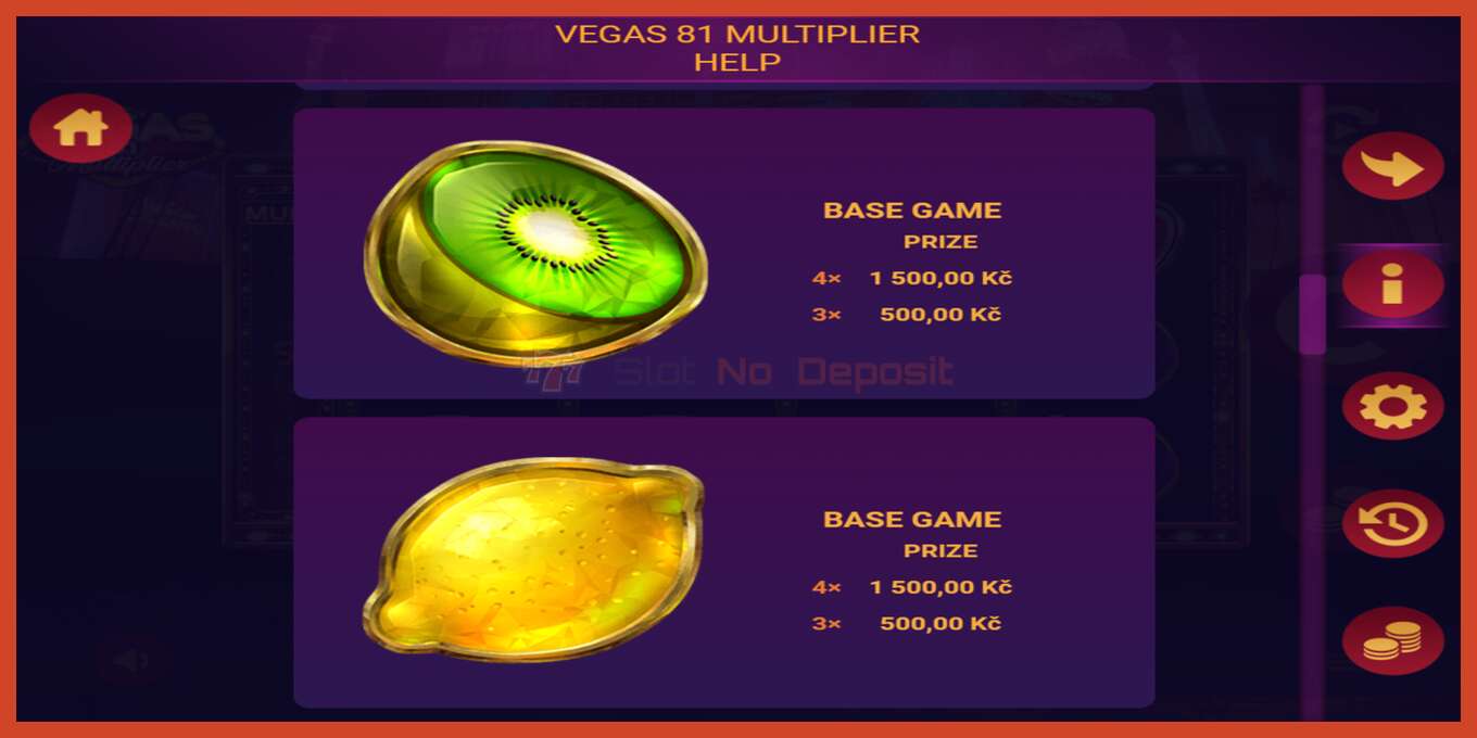 Slot skrinshoti: Vegas 81 Multiplier depozit yoq, raqam - 5