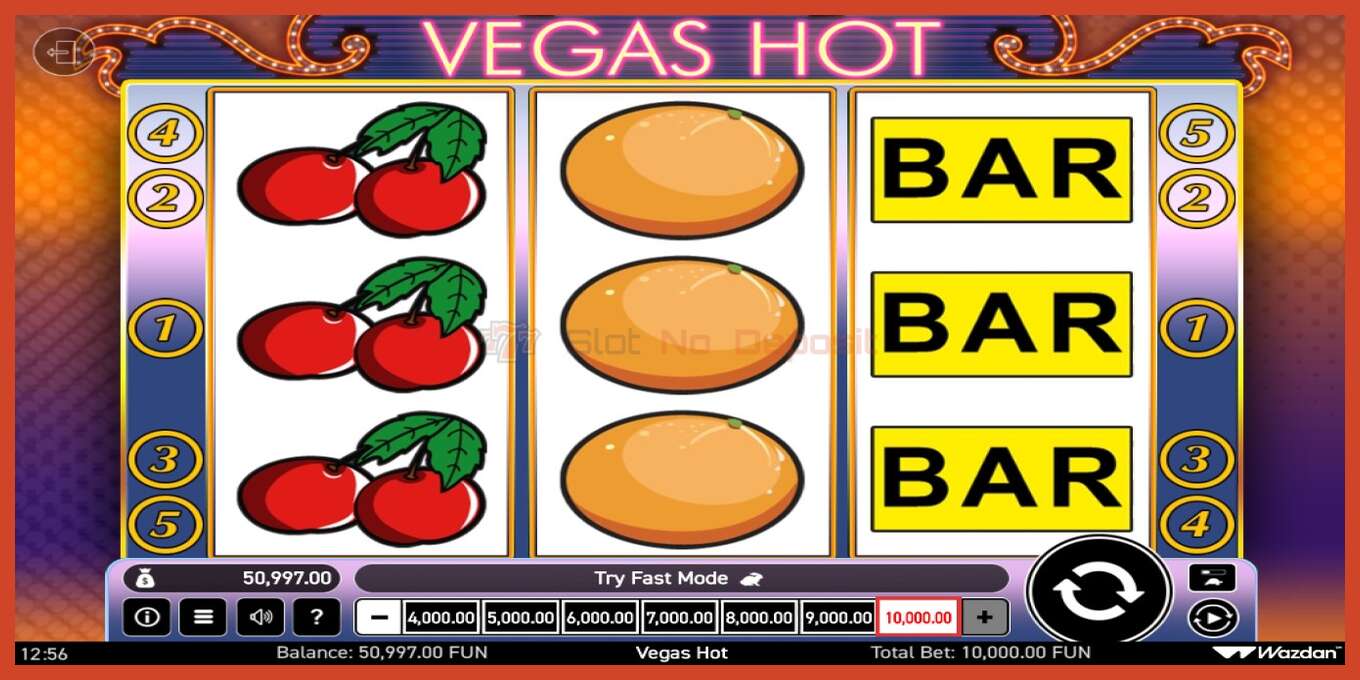 Slot screenshot: Vegas Hot no deposit, number - 3