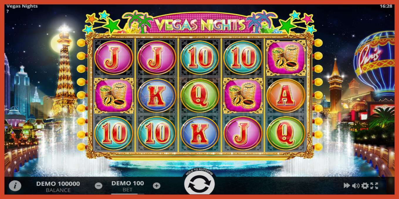 Slot screenshot: Vegas Nights no deposit, number - 1