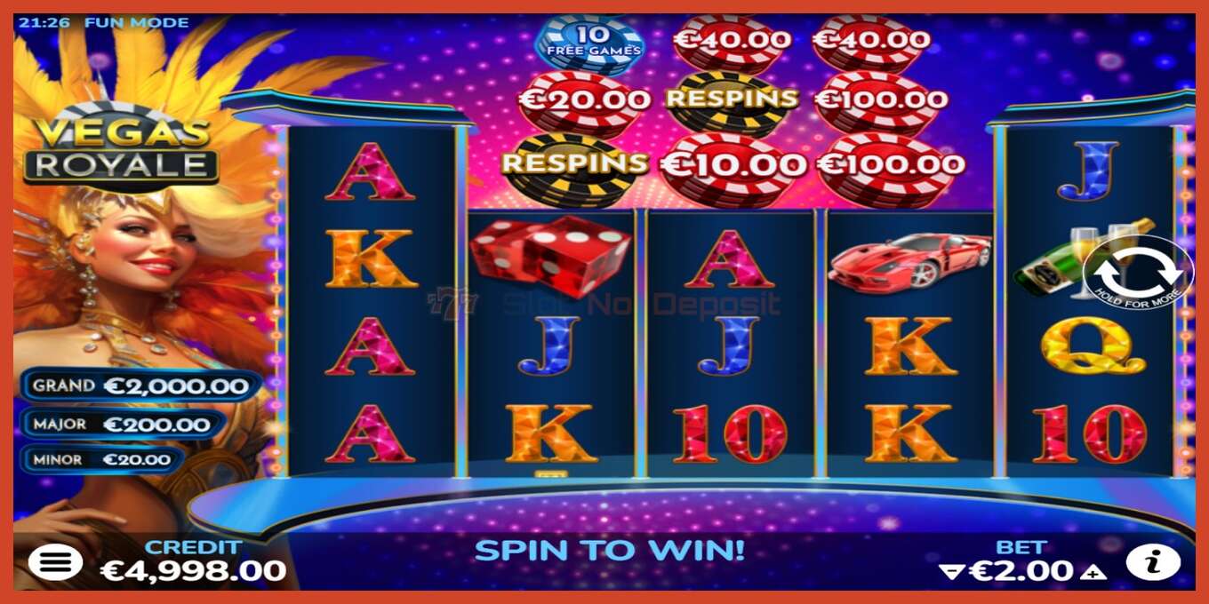 Slot screenshot: Vegas Royale no deposit, number - 2