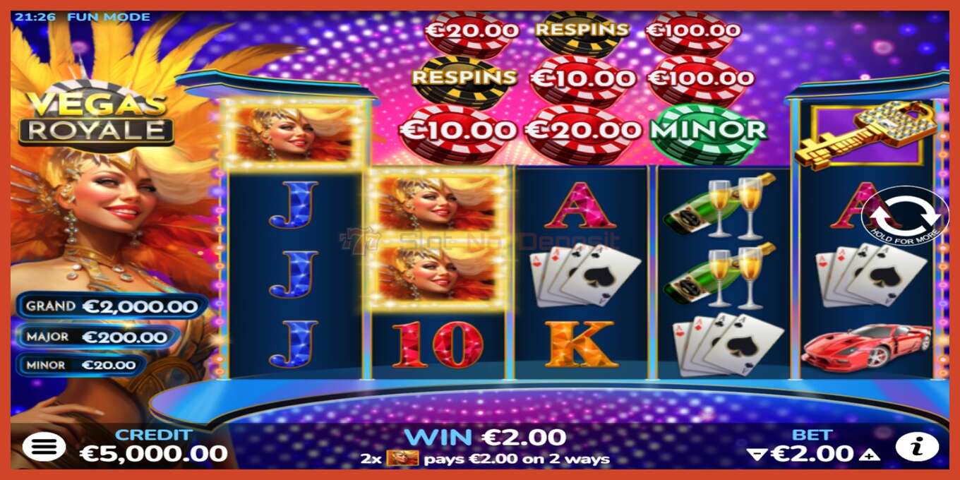 Slot screenshot: Vegas Royale no deposit, number - 3