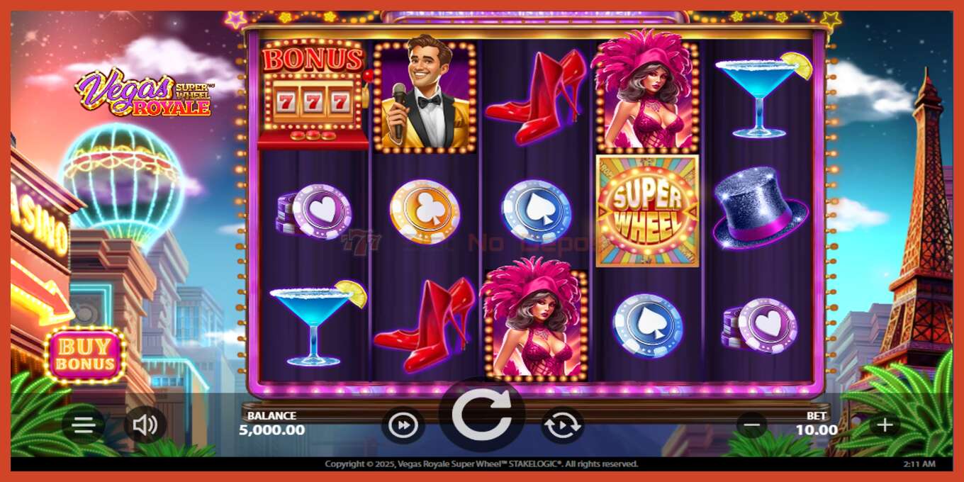 Slot screenshot: Vegas Royale Super Wheel no deposit, number - 2