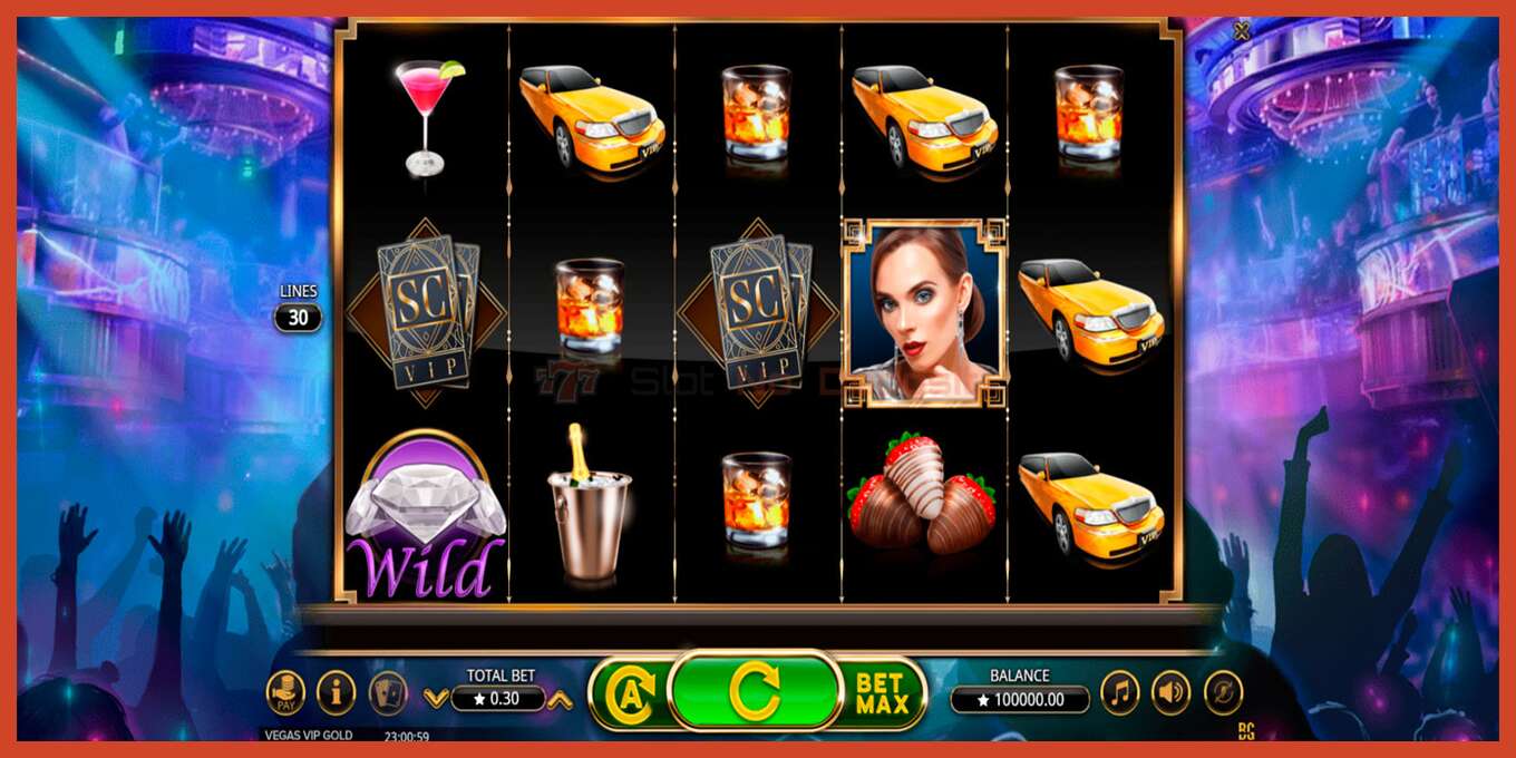 Slot screenshot: Vegas VIP Gold no deposit, number - 1